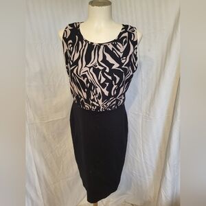 Ricki's Black and Tan Patterned Dress , Size 4